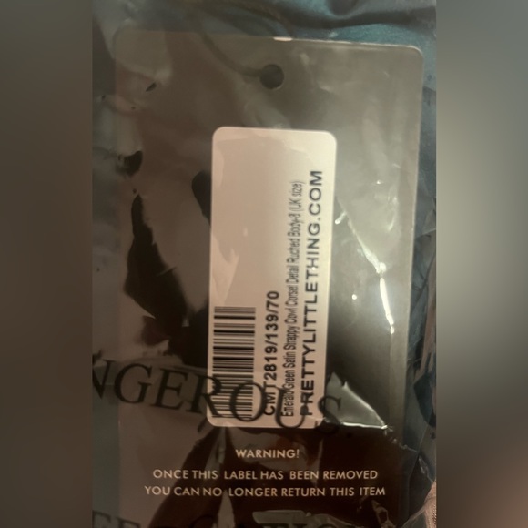 Selling my Pretty Little Thing green cowl neck corset dress. NWT. UK size 8 - Picture 8 of 8